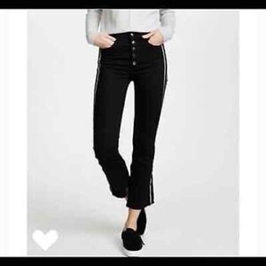 Veronica Beard Jeans 10" baby boot raven black women's size 25 J07400003